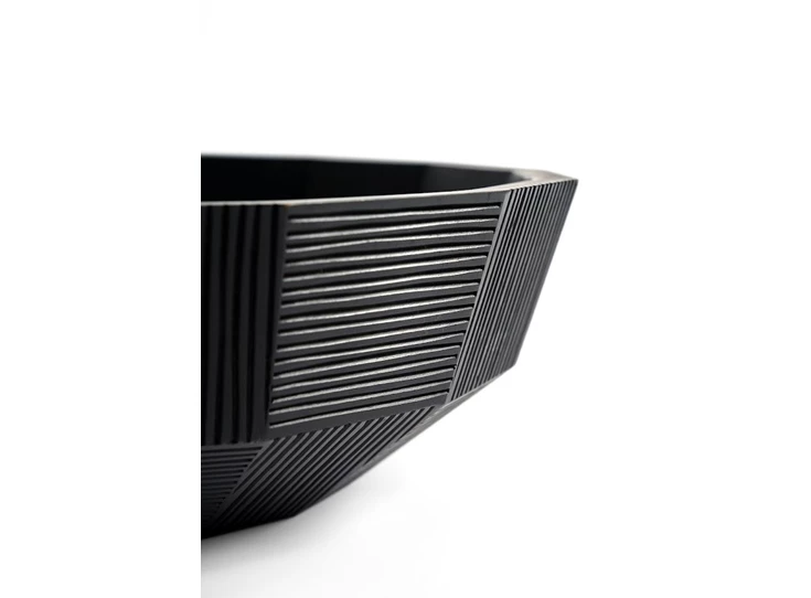 29732 Ethnicraft Striped Bowl Hoek