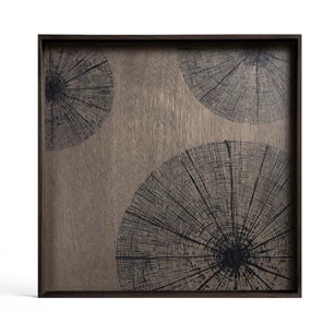 20565 Ethnicraft Black Slices Tray L 51x51cm Bovenkant