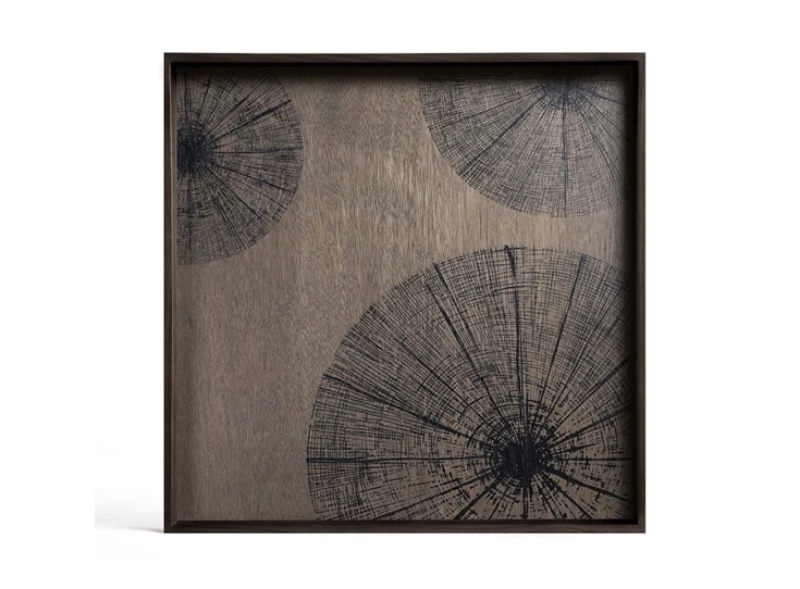 20565 Ethnicraft Black Slices Tray L 51x51cm Bovenkant