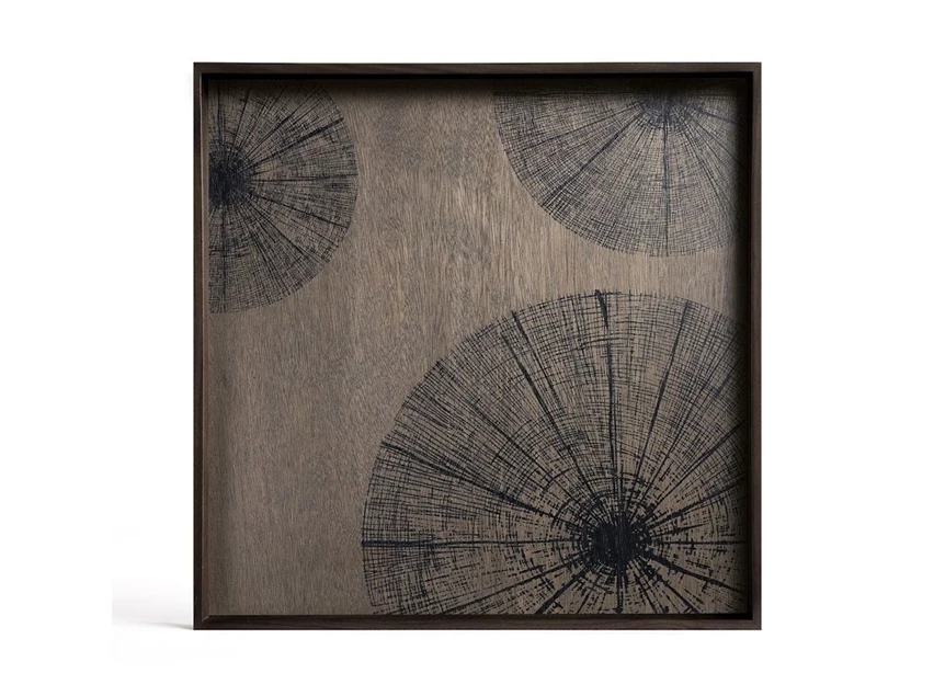 20565 Ethnicraft Black Slices Tray L 51x51cm Bovenkant