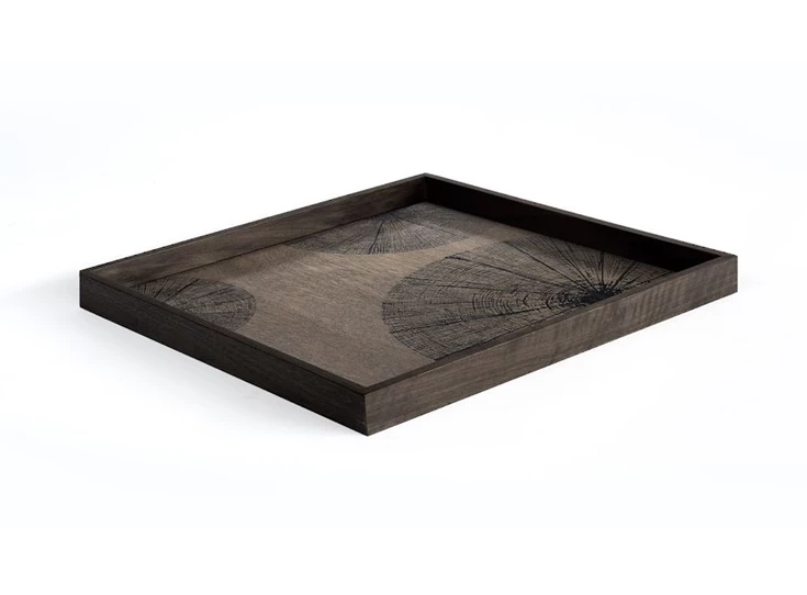 20565 Ethnicraft Black Slices Tray L 51x51cm Schuin