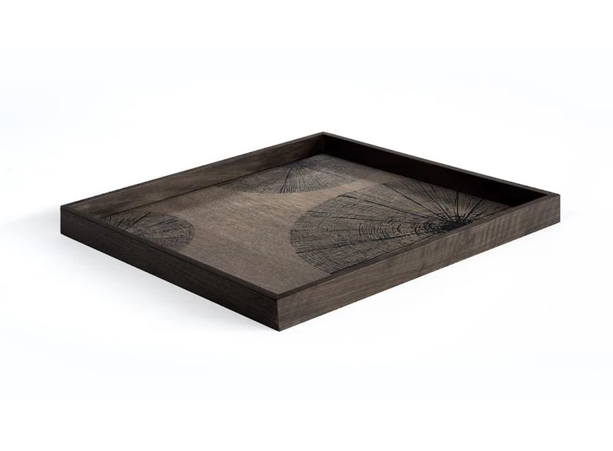 20565 Ethnicraft Black Slices Tray L 51x51cm Schuin