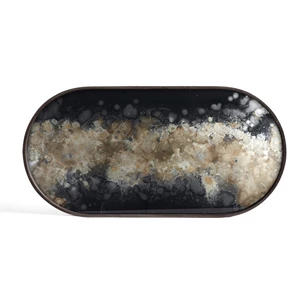 20467 Ethnicraft Black Organic Tray M 71x36x3cm Bovenkant