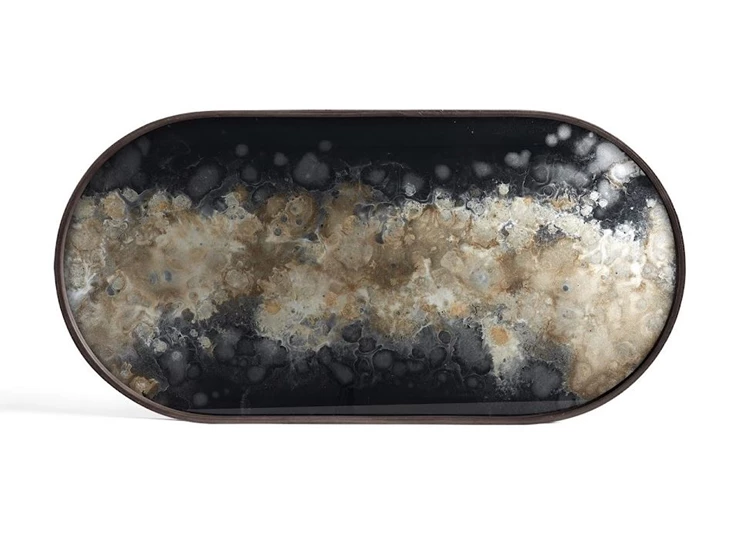 20467 Ethnicraft Black Organic Tray M 71x36x3cm Bovenkant