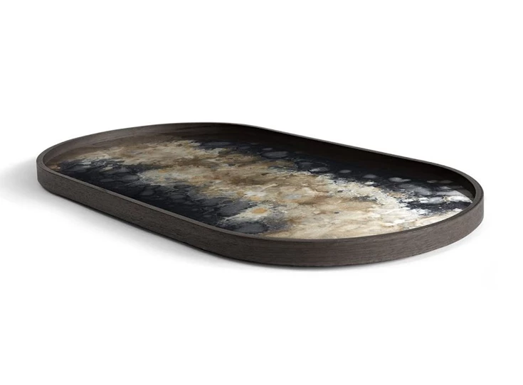 20467 Ethnicraft Black Organic Tray M 71x36x3cm Schuin