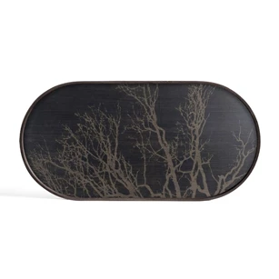 20563 Ethnicraft Black Tree Tray M 71x36x3cm Bovenkant