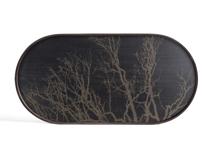 20563 Ethnicraft Black Tree Tray M 71x36x3cm Bovenkant