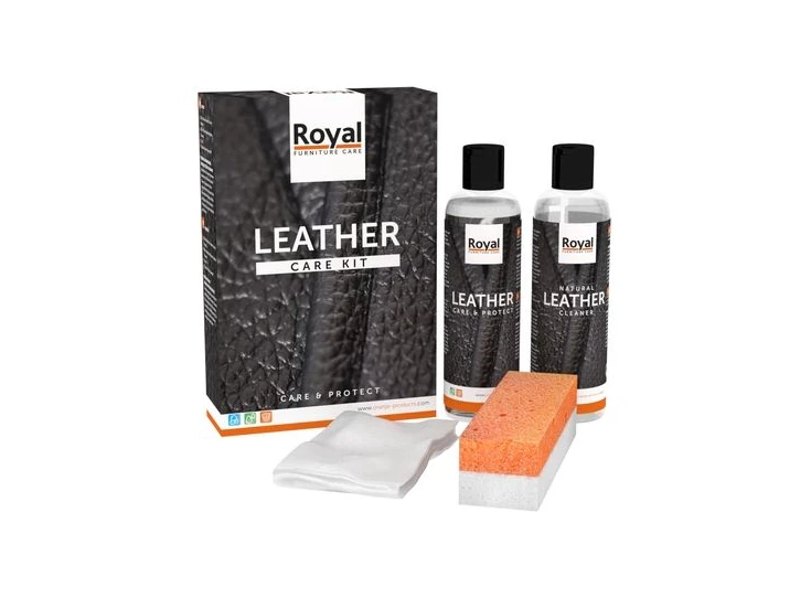 Leather care kit leder oranje services voeden beschermen reinigen onderhoud salon stoelen