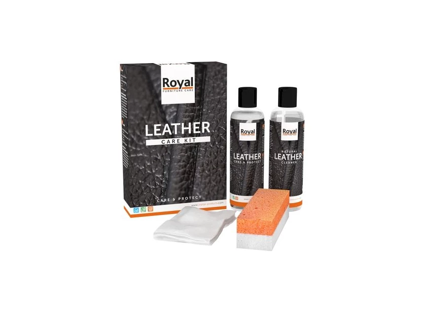 Leather care kit leder oranje services voeden beschermen reinigen onderhoud salon stoelen