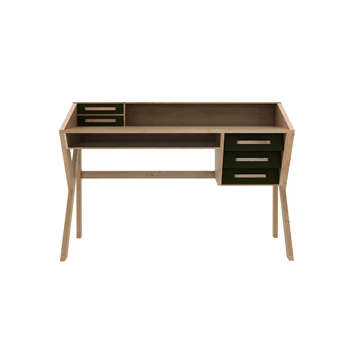 Oak Origami Desk Black Ethnicraft 45055 voor.jpg