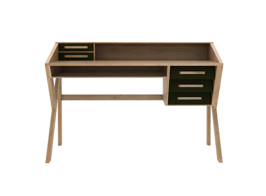 Oak Origami Desk Black Ethnicraft 45055 voor.jpg