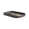 20466 Ethnicraft Black Organic Glass Valet Tray L 42x24x3cm Schuin