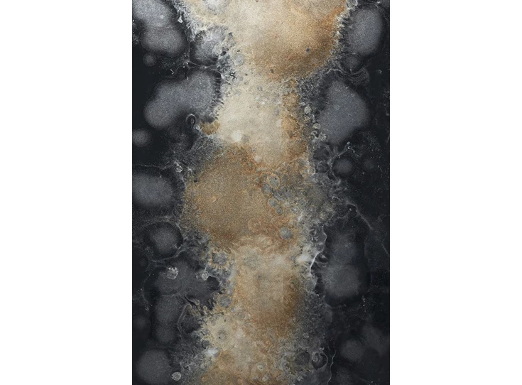 20466 Ethnicraft Black Organic Glass Valet Tray L 42x24x3cm Detail