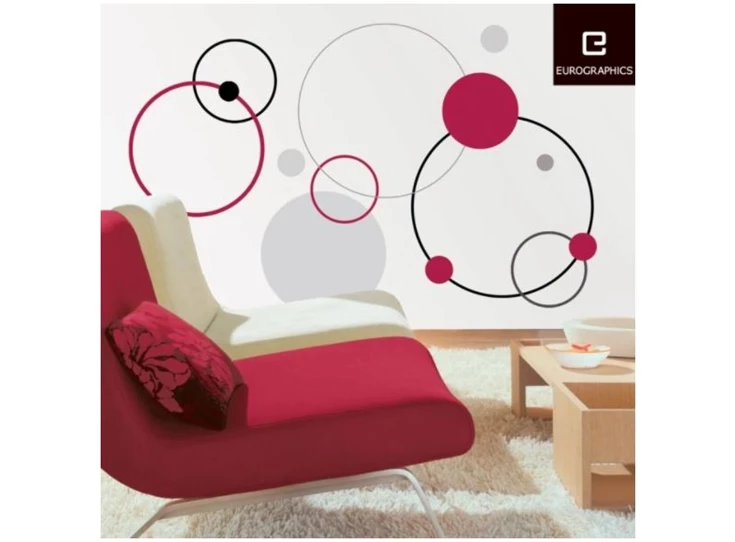 DS-DT2049 Eurographics Red Bubbles 70x50cm sfeer