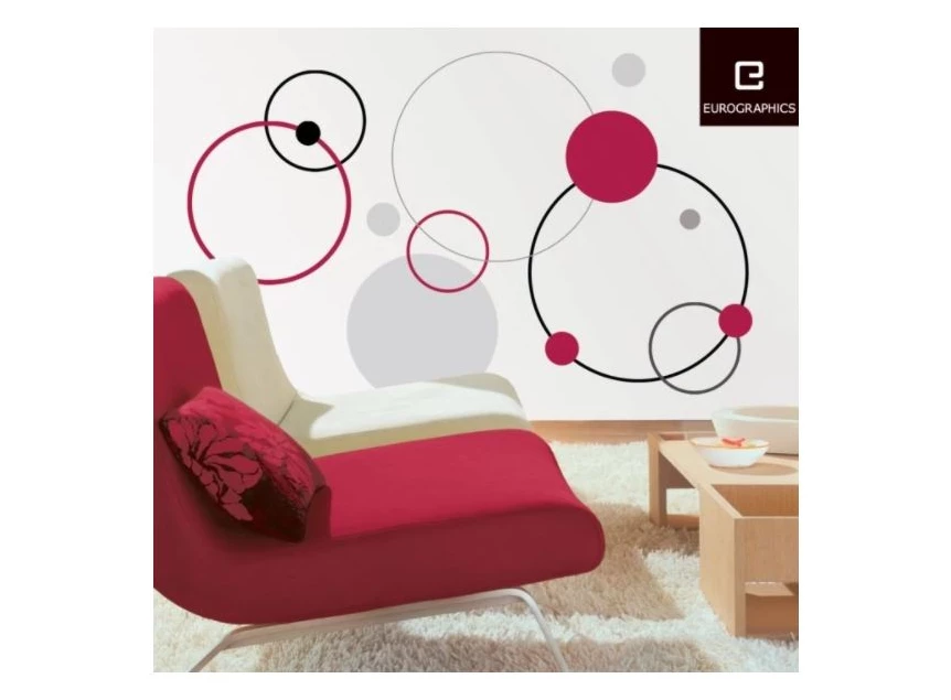 DS-DT2049 Eurographics Red Bubbles 70x50cm sfeer