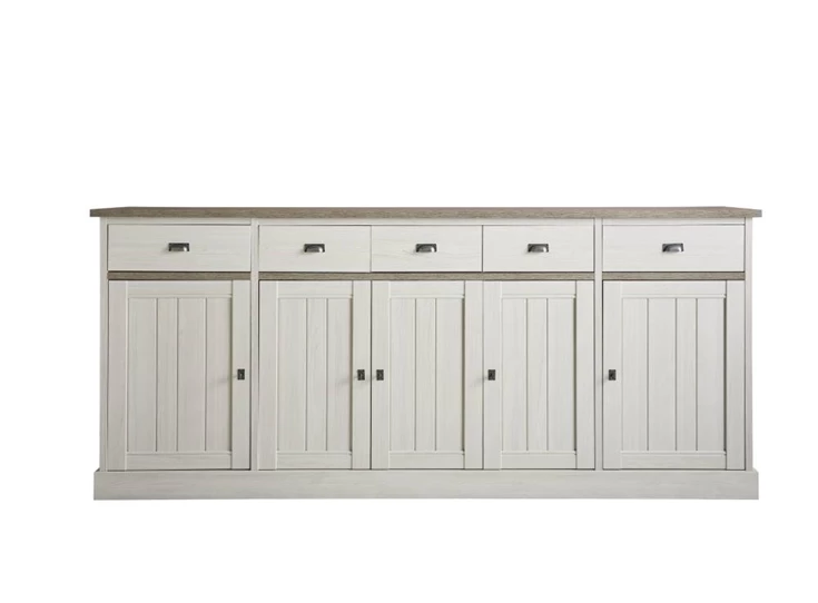 York HB1 hoge dressoir 5 deuren 5 laden vooraanzicht