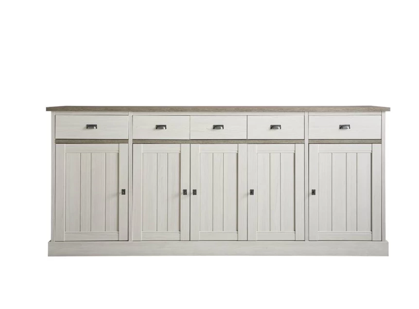 York HB1 hoge dressoir 5 deuren 5 laden vooraanzicht