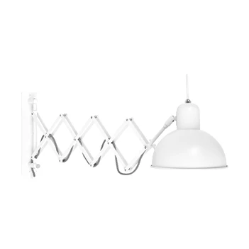 Aberdeen wandlamp uitschuifbaar schaar wit mat it's about romi industrieel draaibaar 40W