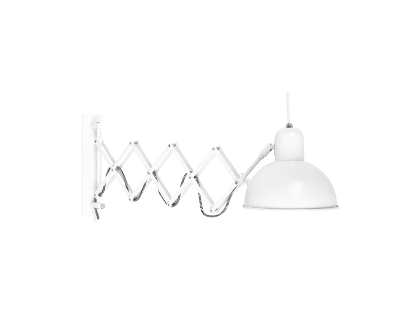 Aberdeen wandlamp uitschuifbaar schaar wit mat it's about romi industrieel draaibaar 40W
