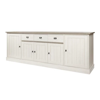 DR1 hoge dressoir 259cm york landelijke eetkamer 5 deuren 3 deuren