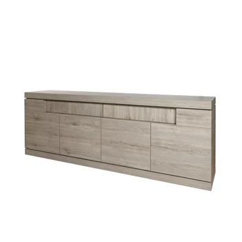 DR1 grote dressoir 4 deuren laden etna evan K542 millenium eik lichtgrijs met marmer