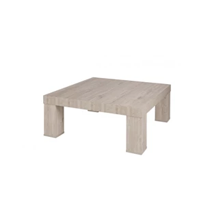 HT2LL80 vierkante salontafel dik blad 100x100cm dikke poten evan K540