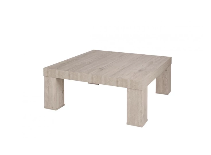 HT2LL80 vierkante salontafel dik blad 100x100cm dikke poten evan K540