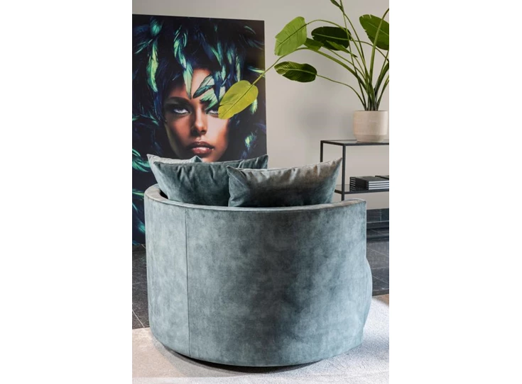 Achterkant Lounge Pastille Swing stof velvet Passe Partout