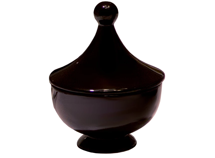 potje, kaarsenhouder, deksel, zwart, s&p, kopen, servies, decoratie, aardewerk, interieur, meubelen jonckheere