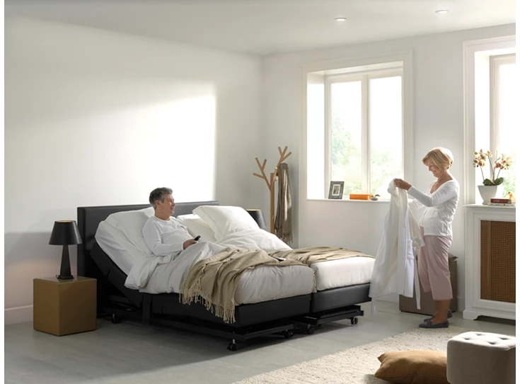 elektrische boxspring comfortlift nox in bed