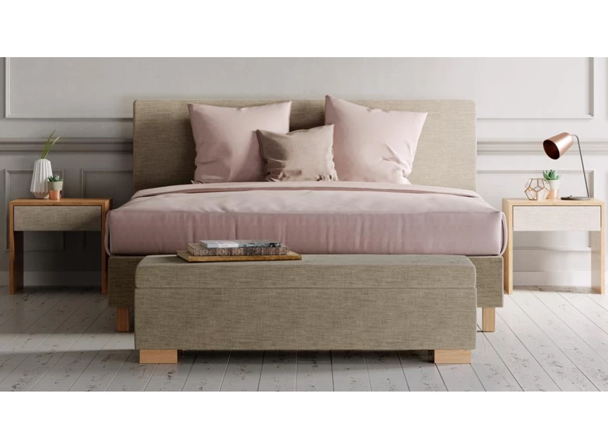 boxspring NOX 180x200 promo classic met houten poten