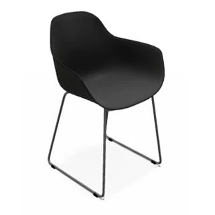 Stoel Zora Perfecta PP kleuren Epoxy HT46cm black front