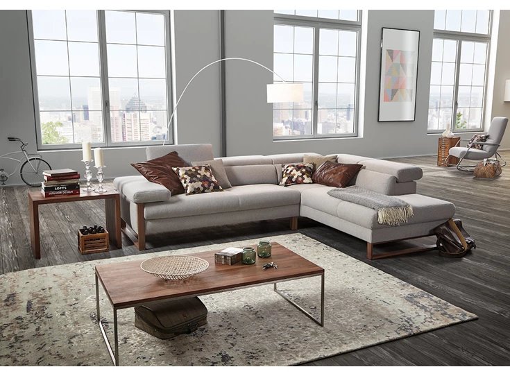 Salon Finn hoek houten onderstel Willi Schillig