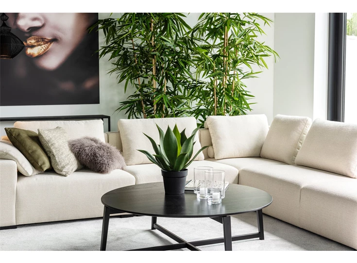 Zijkant Hoeksalon Lexus stof wit Passe Partout