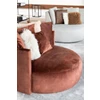 Zijkant Bijzetzetel Loung XL Pastille stof velvet Passe Partout