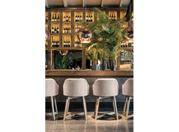 Barstoel Lena stof bouclé Passe Partout