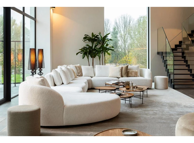 Zijkant Hoeksalon Medusa grote hoek stof Passe Partout