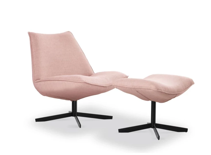 Bijzetzetel Smile laag met hocker stervoet Cartel Living