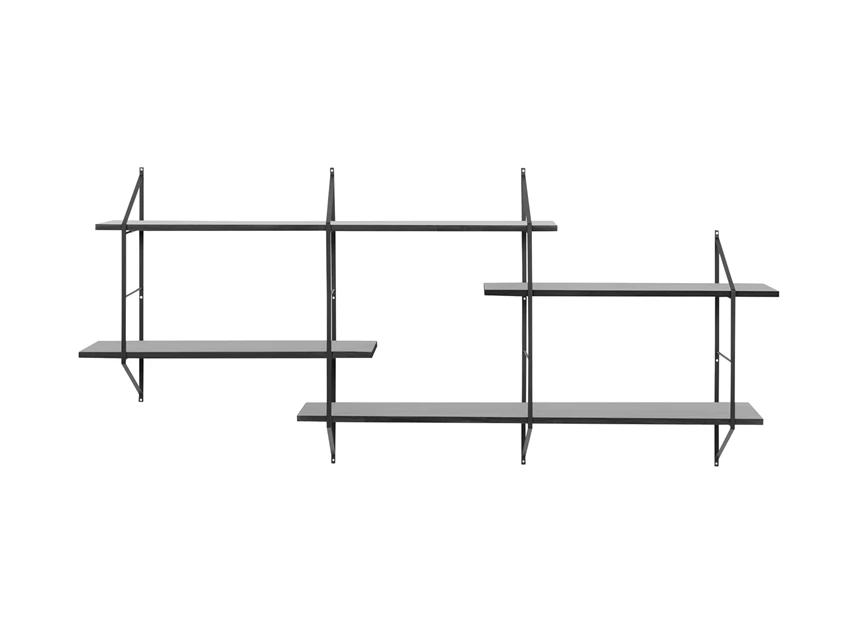 18044 Actona Belfast wall Unit wandrek zwart recht
