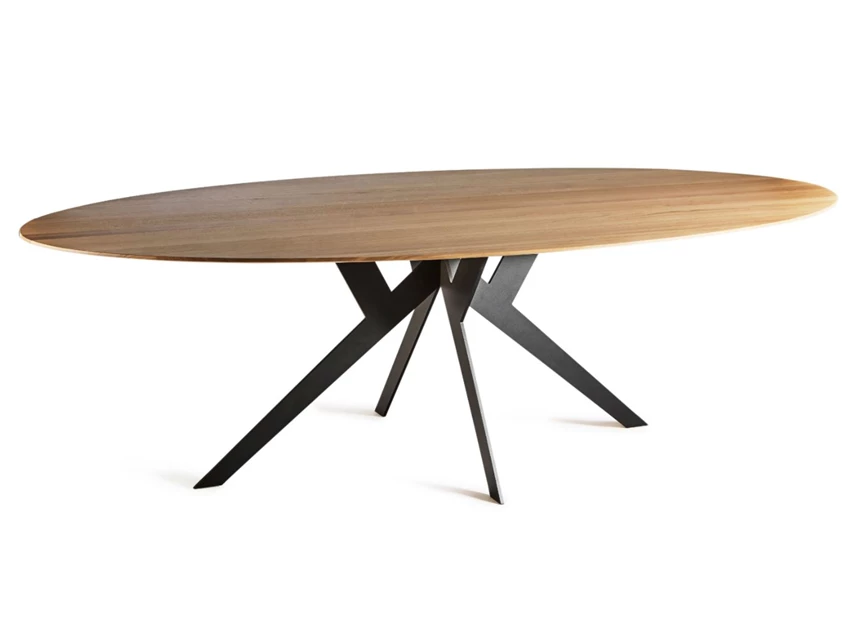 Tafel Twist ellips massief eik Diadesi