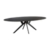 Tafel Twist ellips massief eik zwart Diadesi
