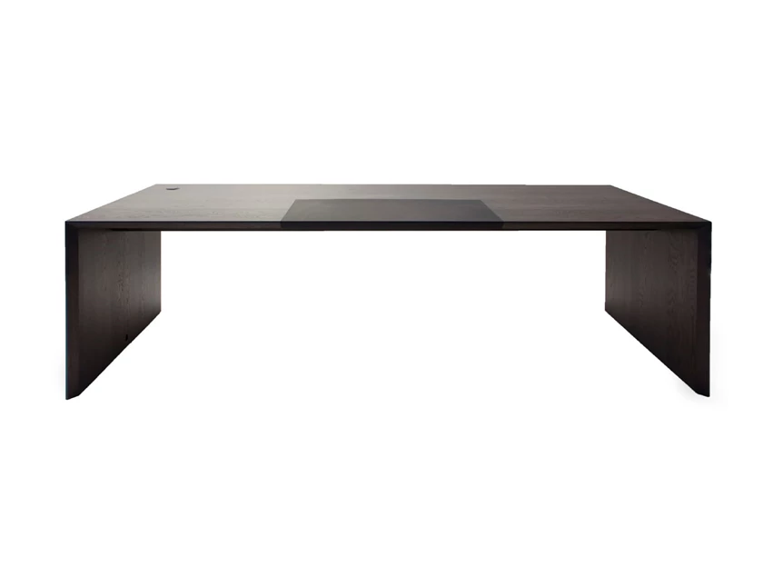 Bureau U2-Buro massief eik leder inleg Diadesi