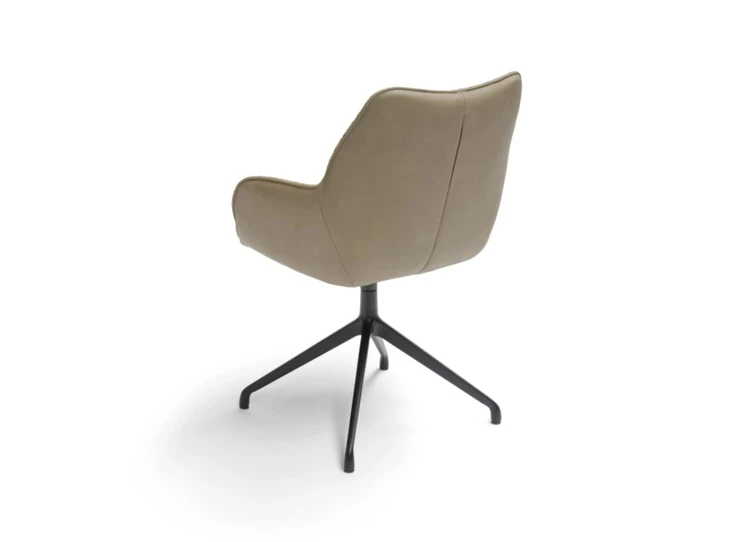 Achterkant Armstoel Kiq Stervoet draai leder stof Bree's New World