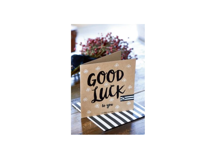 353030 Rivièra Maison RM Wenskaart Good luck + Envelope