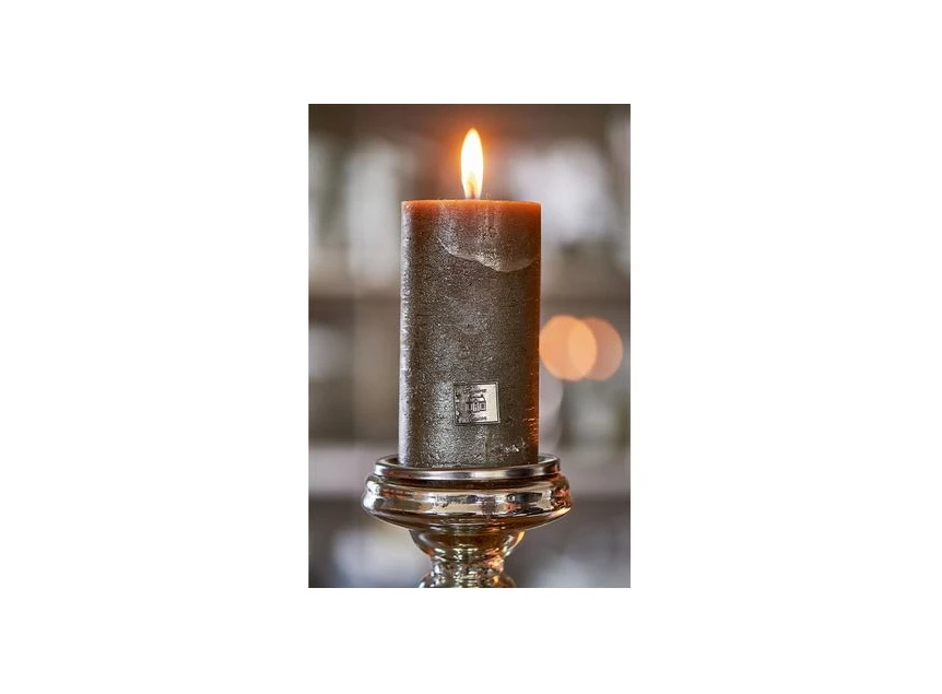 352020 Rivièra Maison RM Rustic Candle Ø7cm H13cm Antiek Zilver sfeer