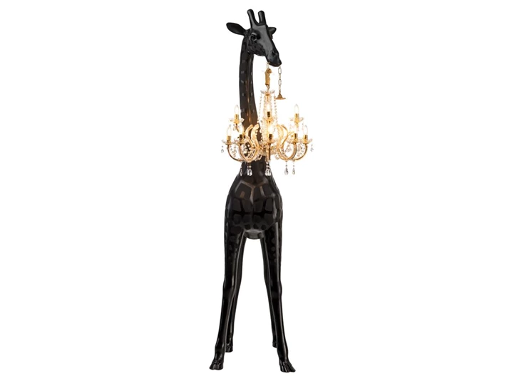 Front Vloerlamp Giraffe in Love M Indoor Black 19003BL-Z Qeeboo