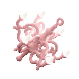 Vloerlamp Fallen Chandelier M Powder Pink 37001PI Qeeboo