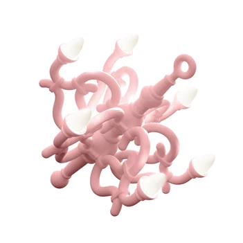 Vloerlamp Fallen Chandelier M Powder Pink 37001PI Qeeboo