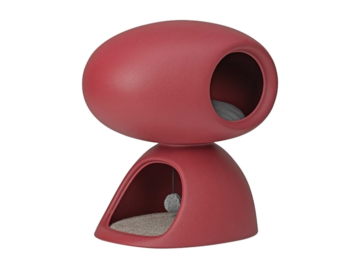 Zijkant Kattenmand Cat Cave Bordeaux 35001QUP-BX Qeeboo