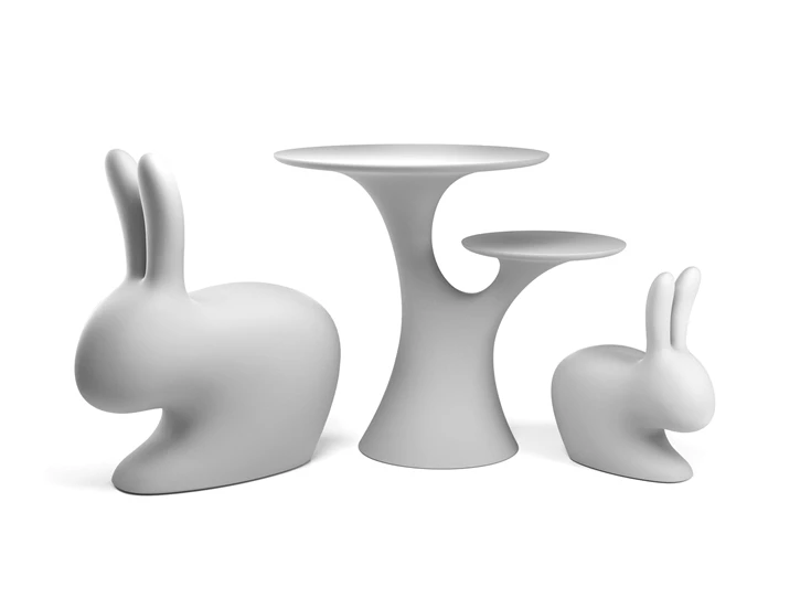 Sfeerfoto Tafel Rabbit Tree Grey 22001GY Qeeboo